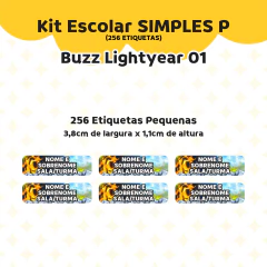 Adesivo Escolar Buzz LIightyear 01 Personalizável