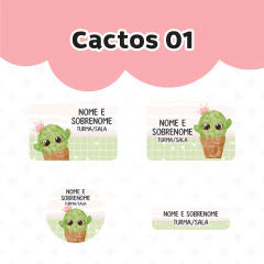Adesivo Escolar Cactos 01 Personalizável - comprar online