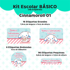 Adesivo Escolar Cinnamonroll Personalizável - Coladinho Adesivos e Decorações