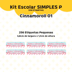 Adesivo Escolar Cinnamonroll Personalizável