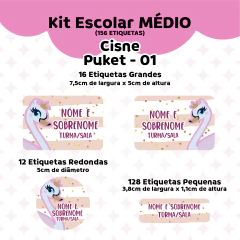 Adesivo Escolar Cisne Puket 01 Personalizável - loja online