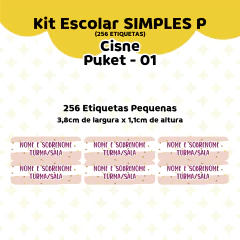 Adesivo Escolar Cisne Puket 01 Personalizável
