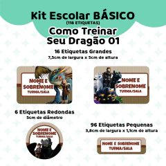 Adesivo Escolar Como treinar seu Dragão Personalizável - Coladinho Adesivos e Decorações
