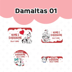 Adesivo Escolar Dálmatas Personalizável - comprar online