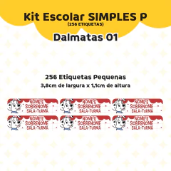 Adesivo Escolar Dálmatas Personalizável