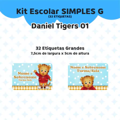 Adesivo Escolar Daniel Tigers Personalizavél - comprar online