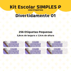 Adesivo Escolar Divertidamente 01 Personalizável