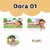 Adesivo Escolar Dora Aventureira 01 Personalizável - DORA01ESC