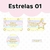Adesivo Escolar Estrela 01 Personalizável 01 - EST1ESC