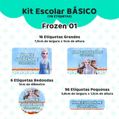 Adesivo Escolar Frozen 01 Personalizável - Coladinho Adesivos e Decorações