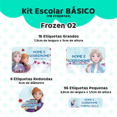 Adesivo Escolar Frozen 02 - Personalizável - Coladinho Adesivos e Decorações