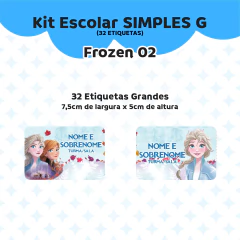 Adesivo Escolar Frozen 02 - Personalizável - comprar online