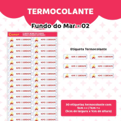 Etiqueta Termocolante Fundo do Mar 02 - comprar online