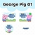 Adesivo Escolar George Pig 01 Personalizável - GEPIG1ESC