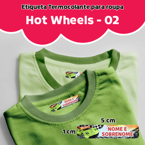 Etiqueta Termocolante Hot Wheels 02 - comprar online