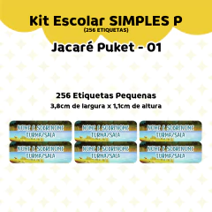 Adesivo Escolar Jacaré Puket 01 Personalizável