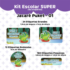 Imagem do Adesivo Escolar Jacaré Puket 01 Personalizável