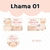 Adesivo Escolar Lhama 01 Personalizável - LHA01ESC