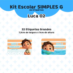 Adesivo Escolar Luca 2 - Personalizável - comprar online