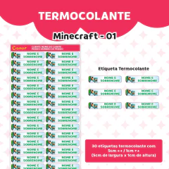 Etiqueta Termocolante Minecraft 01 na internet