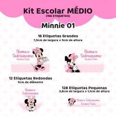 Adesivo Escolar Minnie 01 Personalizável - loja online