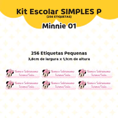 Adesivo Escolar Minnie 01 Personalizável