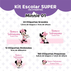 Imagem do Adesivo Escolar Minnie 01 Personalizável