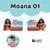 Adesivo Escolar Moana 01 Personalizável - MOA1ESC