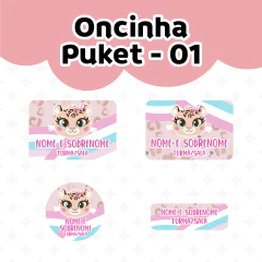 Adesivo Escolar Oncinha Puket 01 Personalizável - comprar online