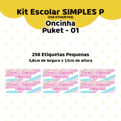 Adesivo Escolar Oncinha Puket 01 Personalizável