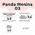Adesivo Escolar Panda 03 Personalizável - PANDF03ESC