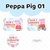 Adesivo Escolar Peppa Pig 01 - Personalizável - PEPIG01ESC