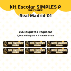 Adesivo Escolar Real Madri 01 Personalizável