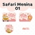 Adesivo Escolar Safari Menina 02 Personalizável - SAF02ESC