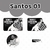 Adesivo Escolar Santos Personalizável - SANT1ESC