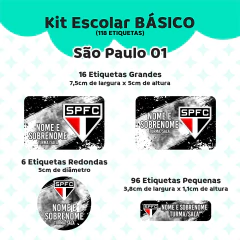 Adesivo Escolar São Paulo 01 Personalizável - Coladinho Adesivos e Decorações
