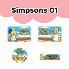 Adesivo Escolar Simpsons 01 Personalizável - comprar online
