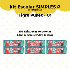 Adesivo Escolar Tigre Puket 01 Personalizável