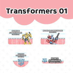 Adesivo Escolar Transformers 01 Personalizável - comprar online