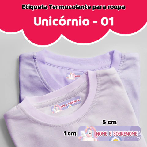 Etiqueta Termocolante Unicórnio 01 - comprar online