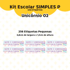 Adesivo Escolar Unicórnio 02 Personalizável