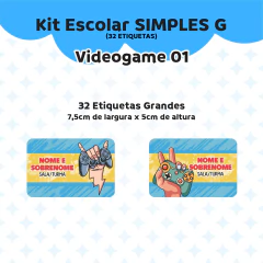 Adesivo Escolar Videogame Personalizável 01 - comprar online