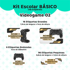 Adesivo Escolar Videogame Personalizável 02 - Coladinho Adesivos e Decorações