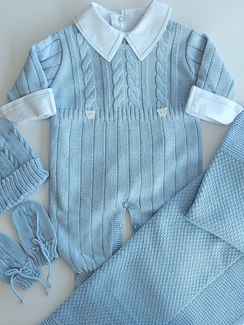 Saída de Maternidade Tom Azul (4 Peças) - comprar online