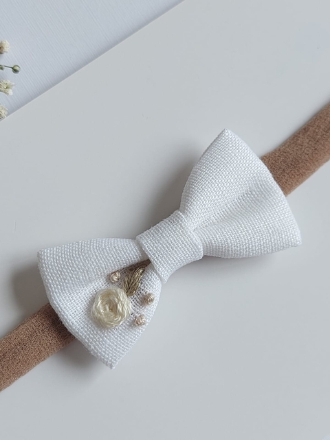 Laço Mio Nino Bordado Branco - comprar online