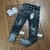 CALÇA JEANS JOGADOR PATCH CINZA PINTADA na internet