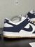 NIKE DUNK LOW BRANCO E AZUL MARINHO - LN A FONTE