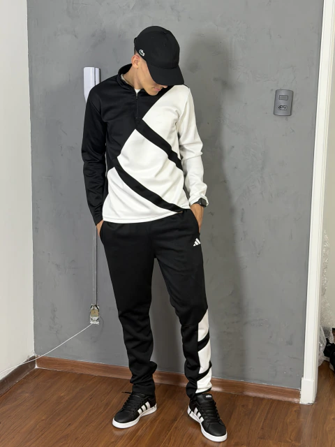 Conjunto Adidas Preto/Branco