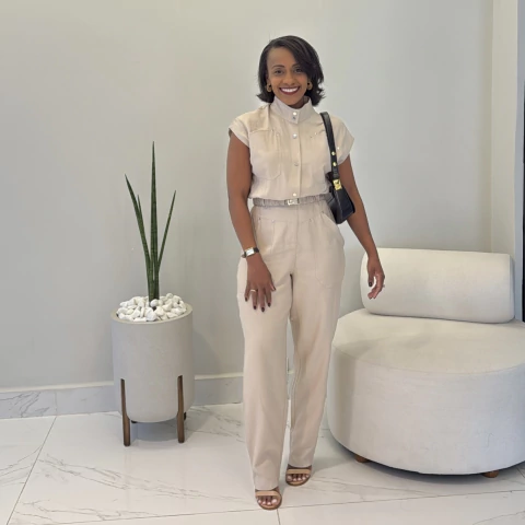 Macacão Kamilla Bege - comprar online