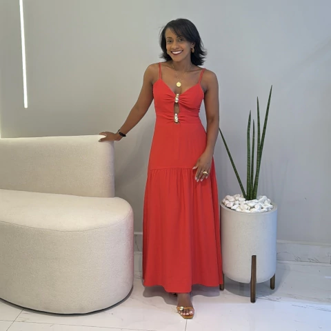 Vestido Sofia Vermelho - comprar online